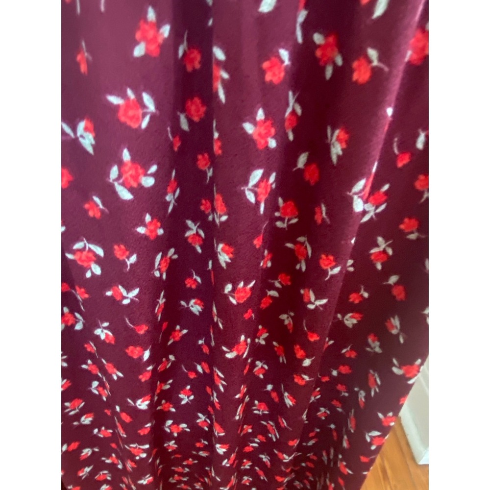 NWT Derek Heart dress  1X Burgundy‎ Floral Smocked Cottagecore prairie - Picture 6 of 9